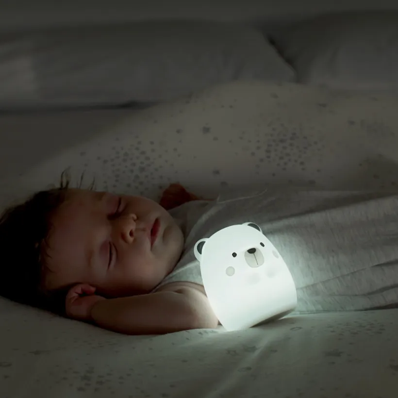 Veilleuse nounours en silicone grand modèle - Blanc