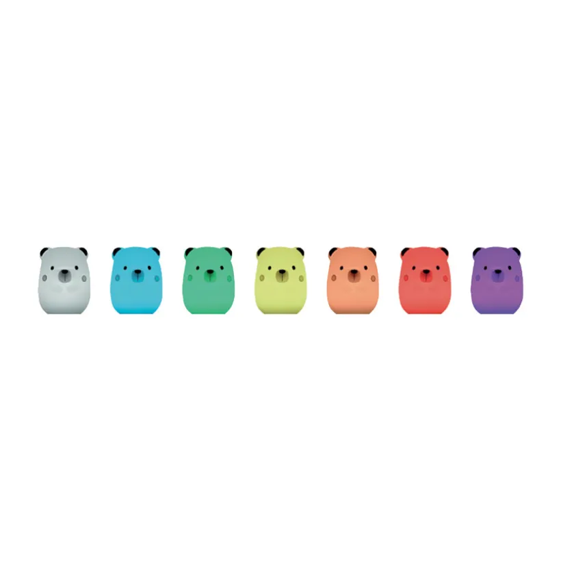 Veilleuse nounours en silicone grand modèle - Blanc