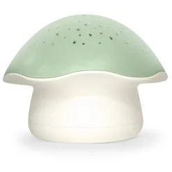 Veilleuse projecteur d'étoiles et musical Vert Champignon Vert