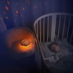 Veilleuse projecteur d'étoiles et musical Vert Champignon Vert
