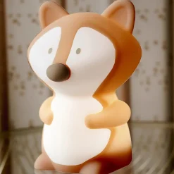 Veilleuse renard en silicone brun