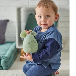 Veilleuse souris en silicone vert