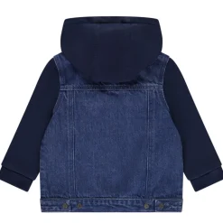 Veste bi-matière à capuche pour bébé garçon