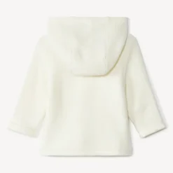 Veste à capuche en tricot uni pour bébé