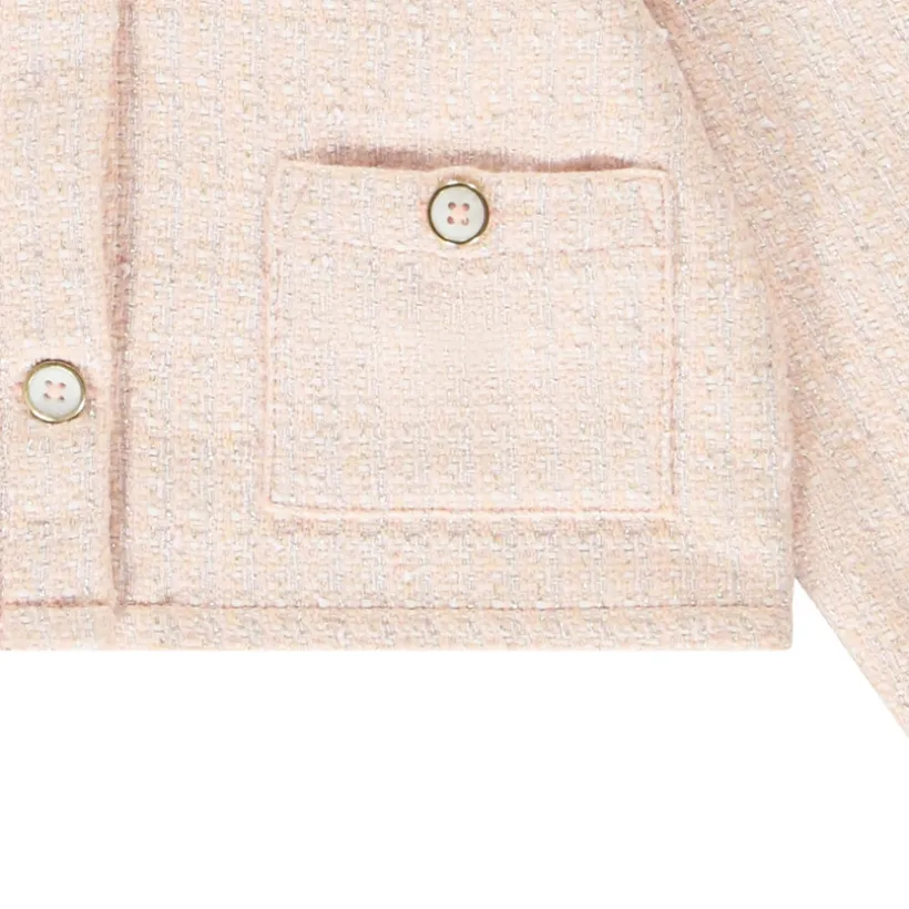 Veste cardigan en jacquard scintillant pour fille