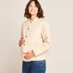 Veste de grossesse évolutive en toile matelassée