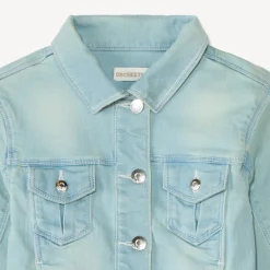 Veste effet jean à poches pour fille