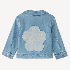 Veste en jean avec broderie pour bébé fille