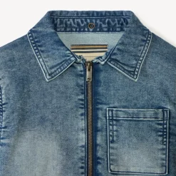 Veste en jean avec capuche amovible pour garçon