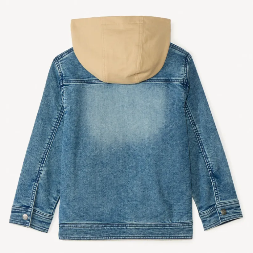 Veste en jean avec capuche amovible pour garçon