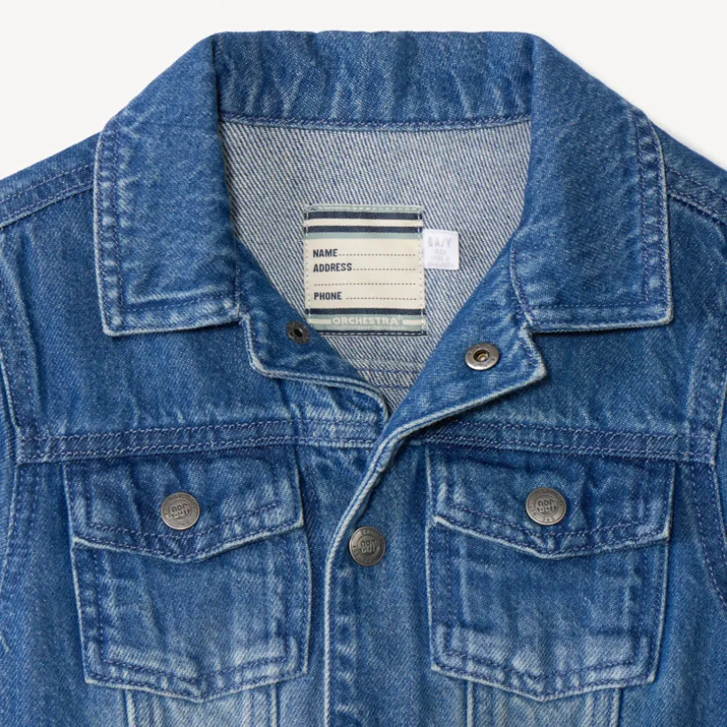 Veste en jean effet délavé pour garçon