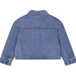 Veste en jean à grandes poches plaquées pour fille