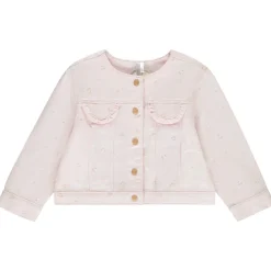 Veste en jean imprimé fleuri pour bébé fille