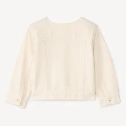 Veste en jean pressionnée pour bébé fille