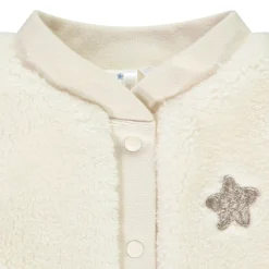 Veste en sherpa avec étoile dorée pour bébé fille