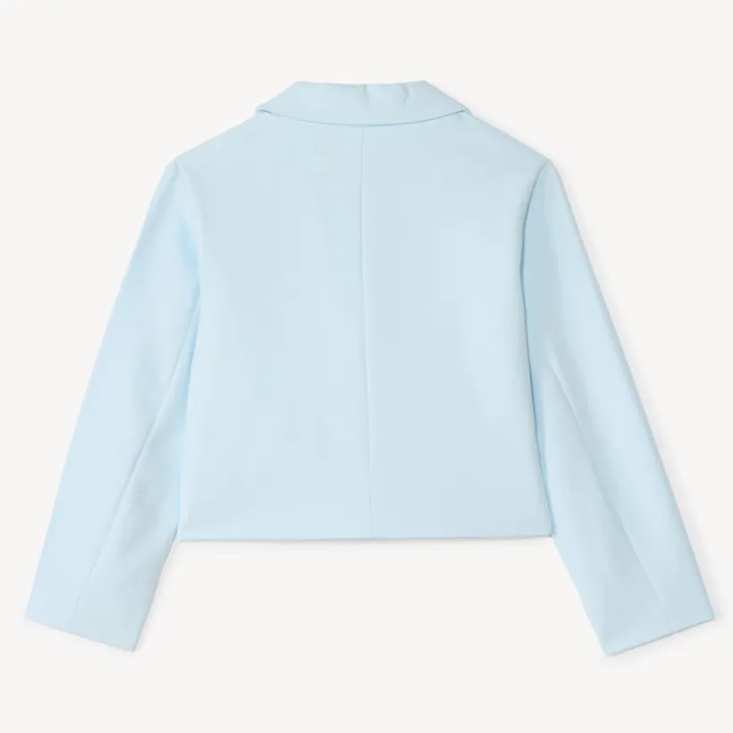 Veste en toile style blazer uni pour fille