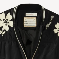 Veste fille en popeline brodée avec des fleurs