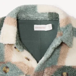 Veste manches longues en molleton à carreaux pour garçon