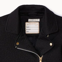 Veste molleton style perfecto quilte léopard pour fille