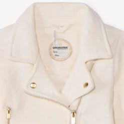 Veste perfecto motifs cœurs en jacquard pour bébé fille