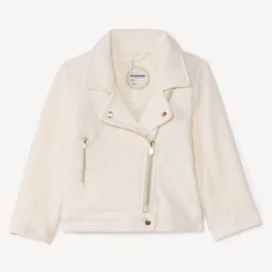 Veste perfecto motifs cœurs en jacquard pour bébé fille