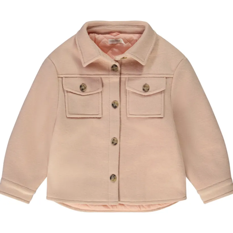Veste surchemise en drap de laine pour fille