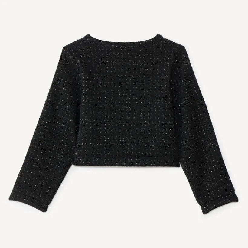 Veste tailleur scintillante en maille fantaisie pour fille