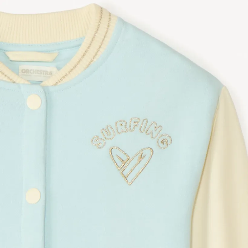 Veste teddy avec inscription 3D pour fille