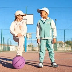 Veste teddy à capuche avec inscription 3D pour garçon