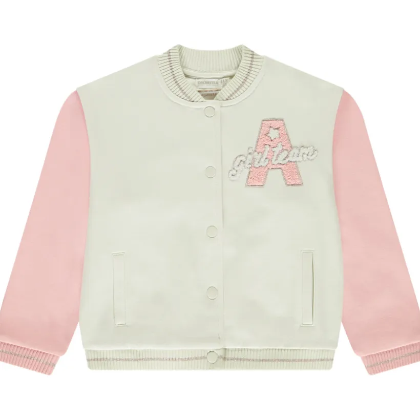 Veste Teddy en molleton effet colorblock pour fille