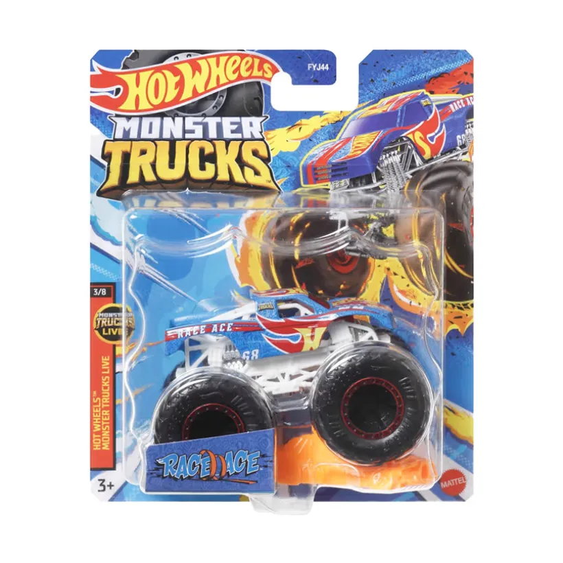Véhicule Monster Trucks 1/64 (modèle aléatoire)